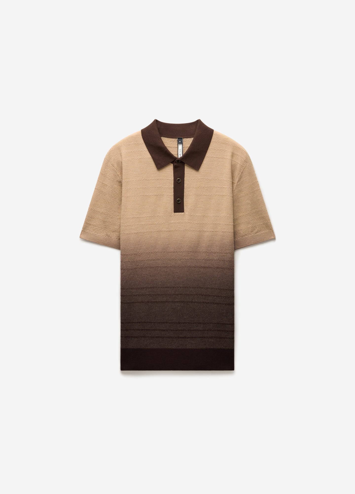 Ombre Merino Wool Polo Neutral