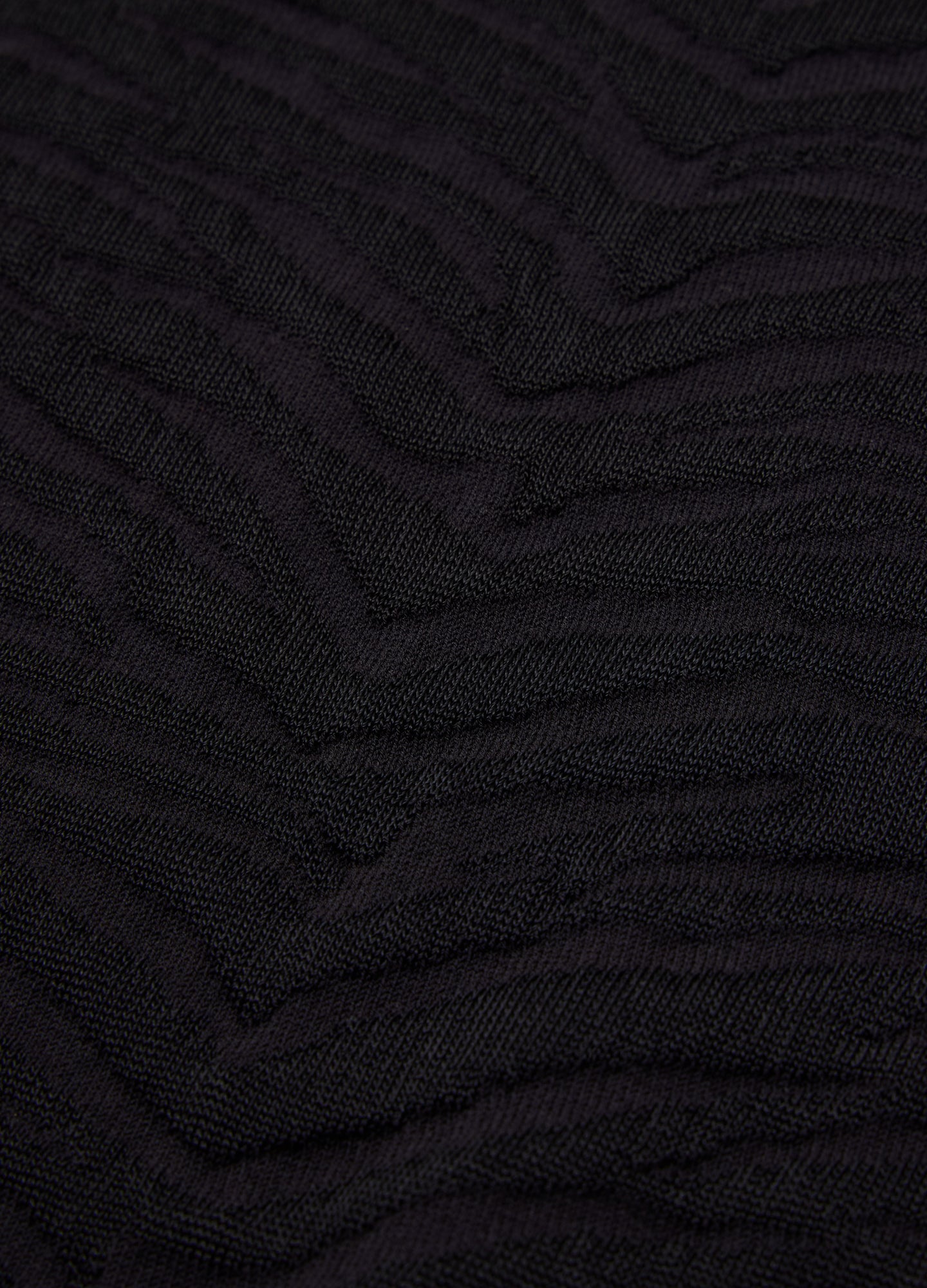 Zebra Jacquard Polo Black