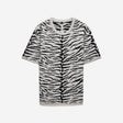 Relaxed Zebra Jacquard T-shirt Zinc