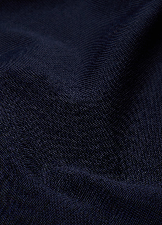 Tech Knit Button Polo Navy Light