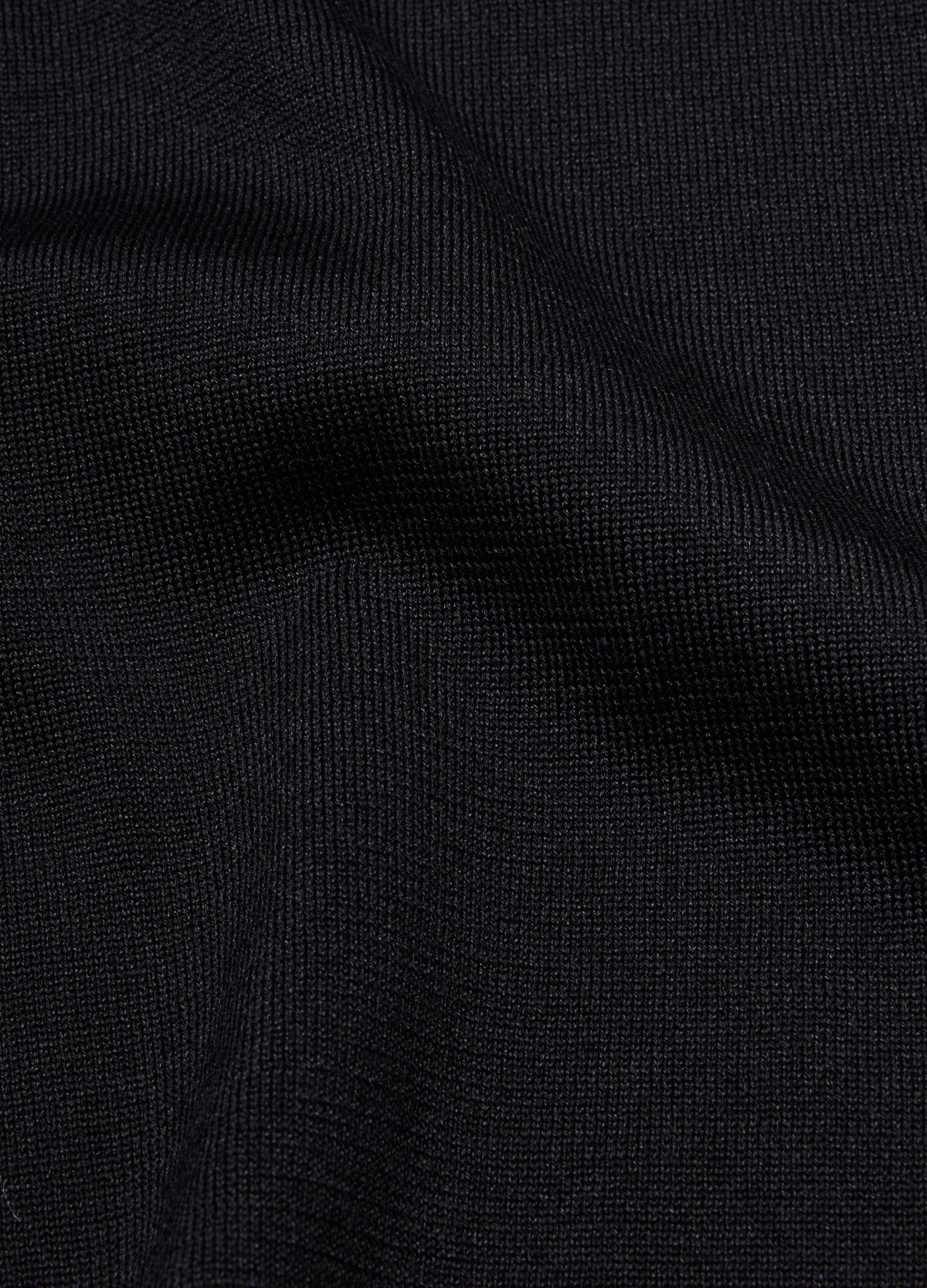 Stripe Collar Polo Black