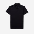 Rib Collar Tech Knit Polo Navy Dark