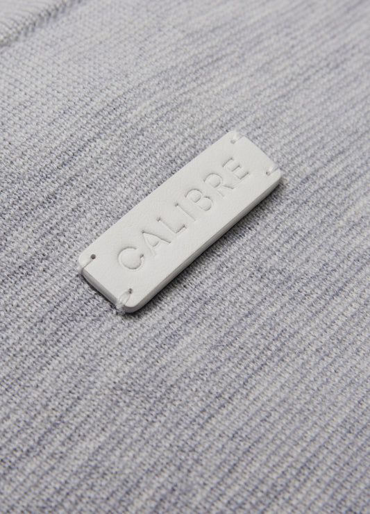 Mock Neck Merino Sweater Silver Marle
