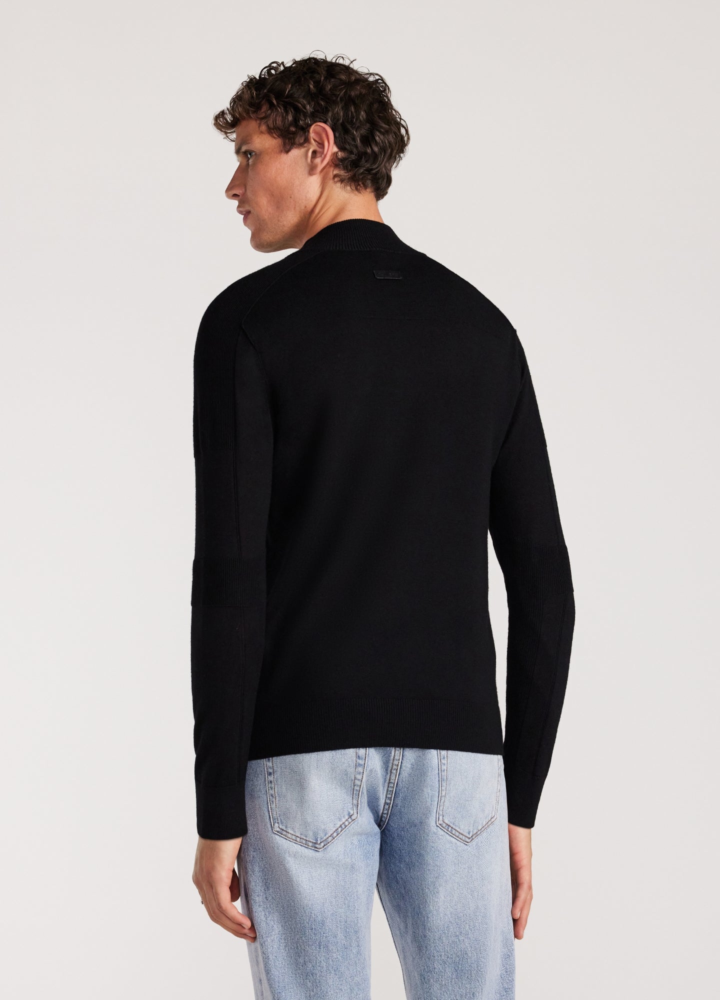 Merino Funnel Neck Sweater Black