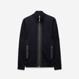 Multi Stitch Zip Knit Jacket Navy
