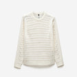 Wool Lace Cable Sweater Ivory