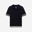 Textured Knit Polo Navy