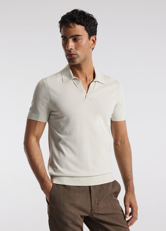 Tech Shoulder Trim Polo Salt