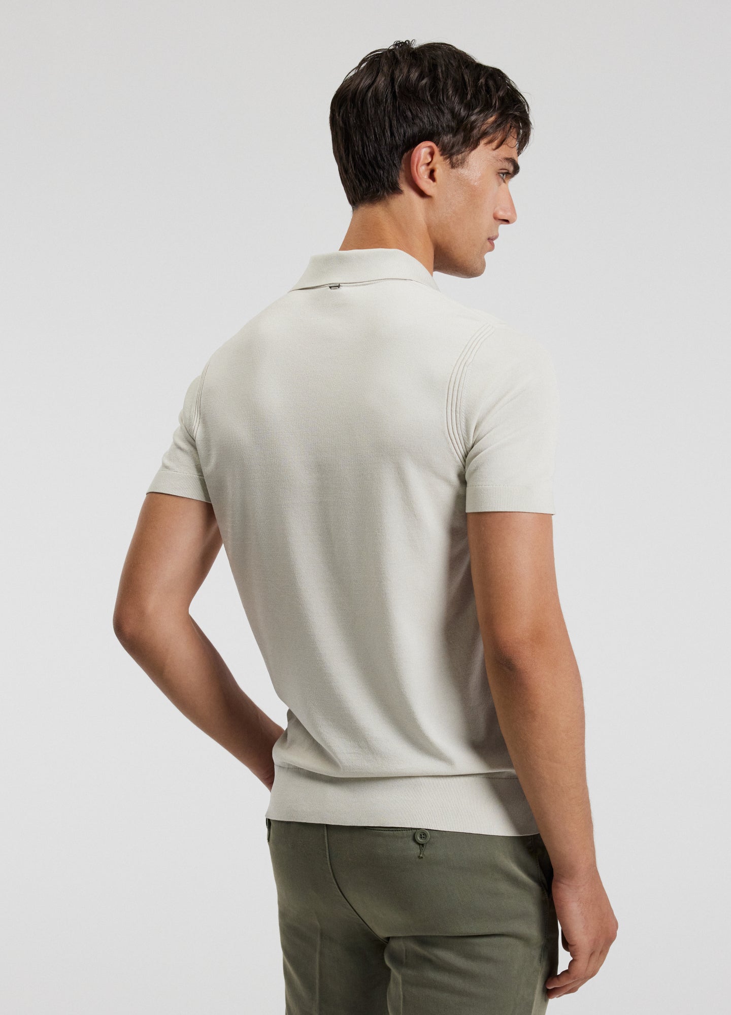 Tech Shoulder Trim Polo Salt