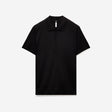 Sheer Stripe Polo Black