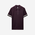 Double Stripe Polo Aubergine