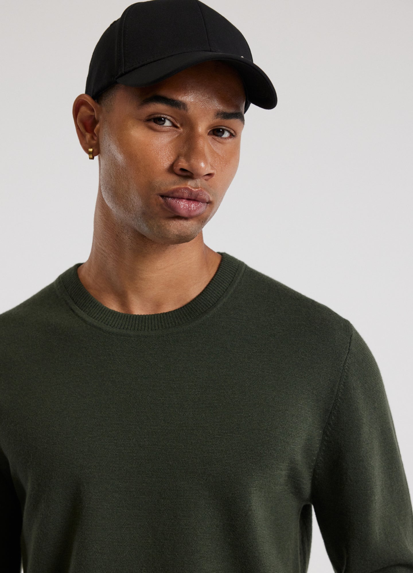 Crew Neck Merino Sweater Pine Green