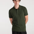 Triangle Knit Polo Pine Green