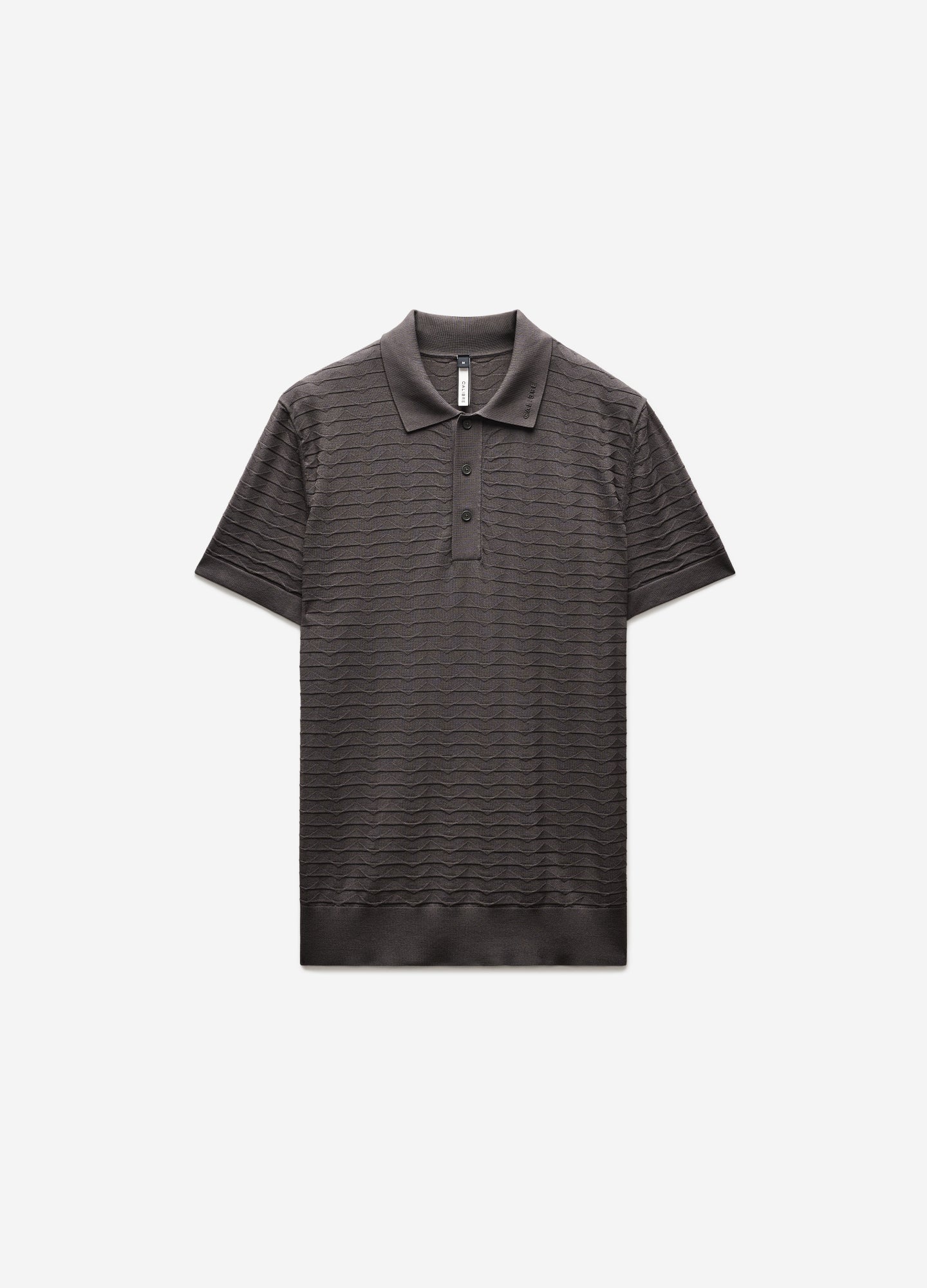 Triangle Knit Polo Steel Grey