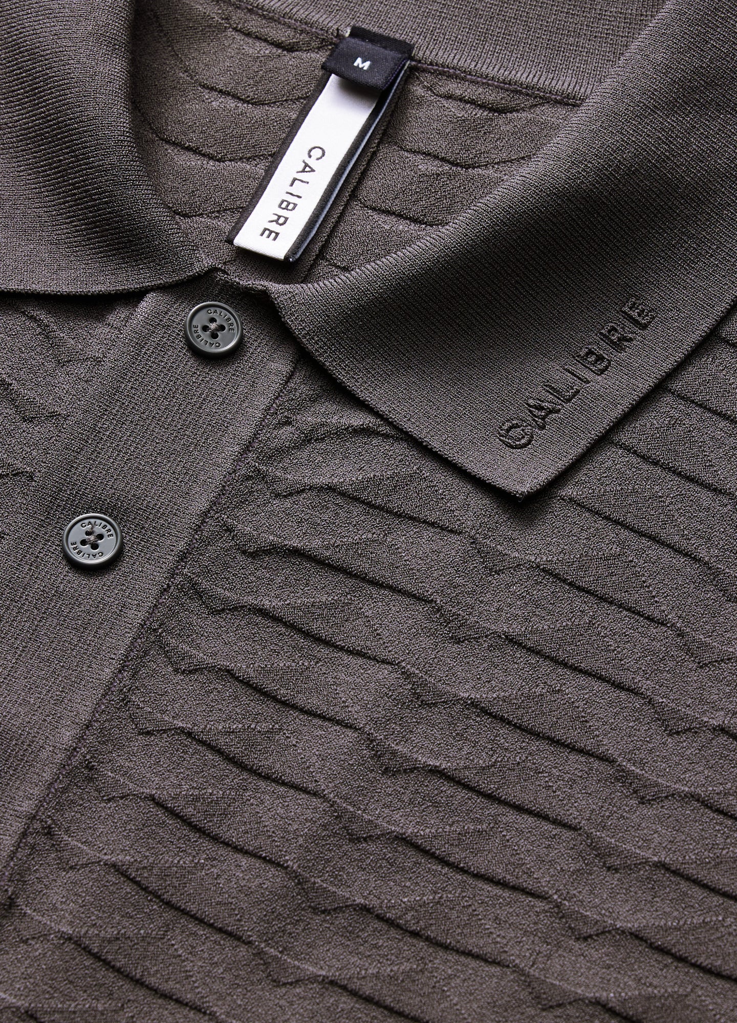 Triangle Knit Polo Steel Grey