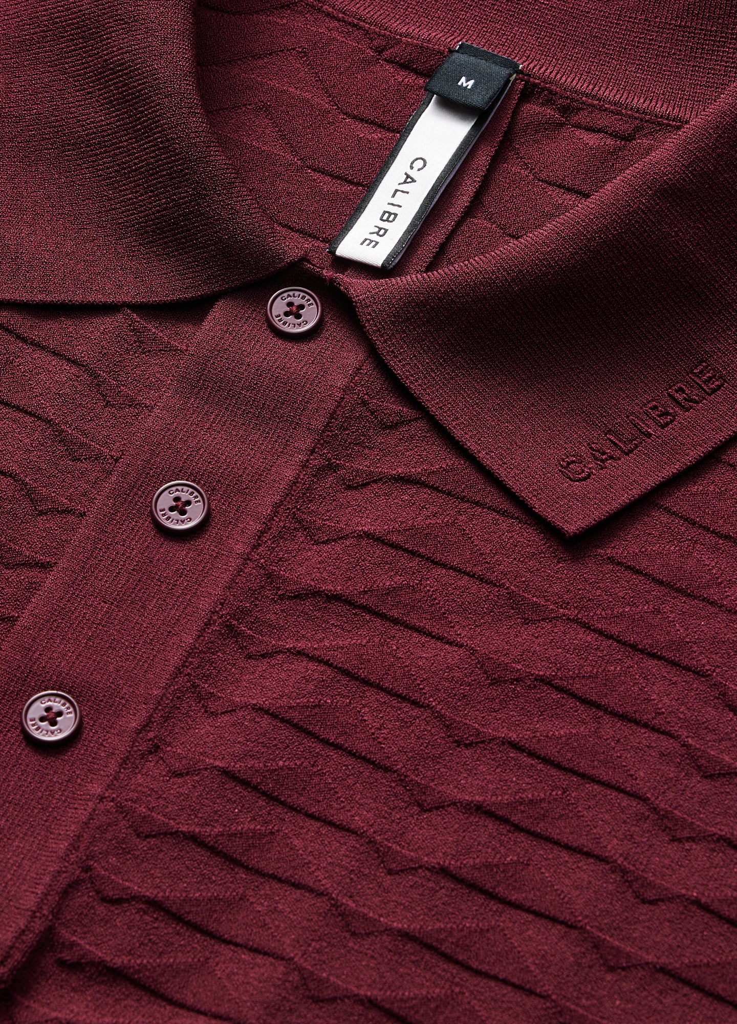 Triangle Knit Polo Wine