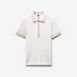 Two Tone Ribbed Polo Parchment
