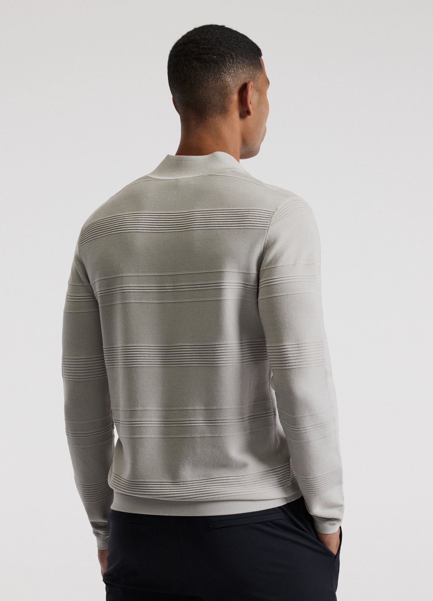 Quarter Zip Sweater Silver