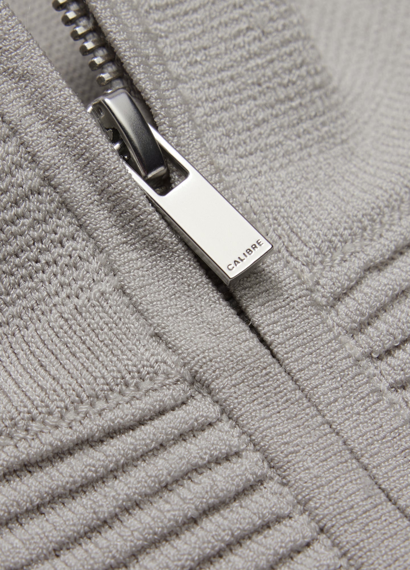 Quarter Zip Sweater Silver