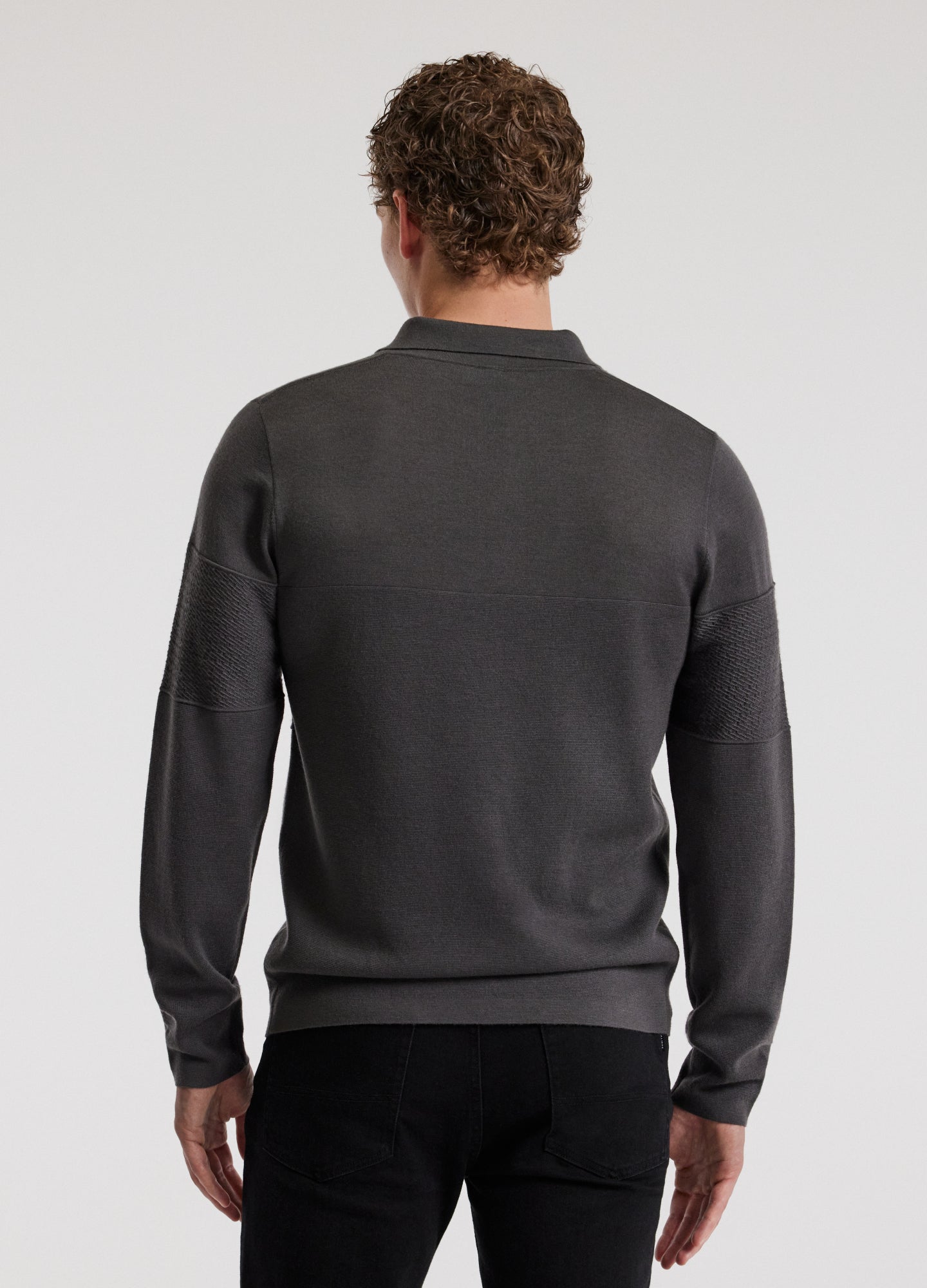 Fitted Rugby Sweater Steel Grey