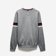 Contrast Stripe Crew Sweater Silver