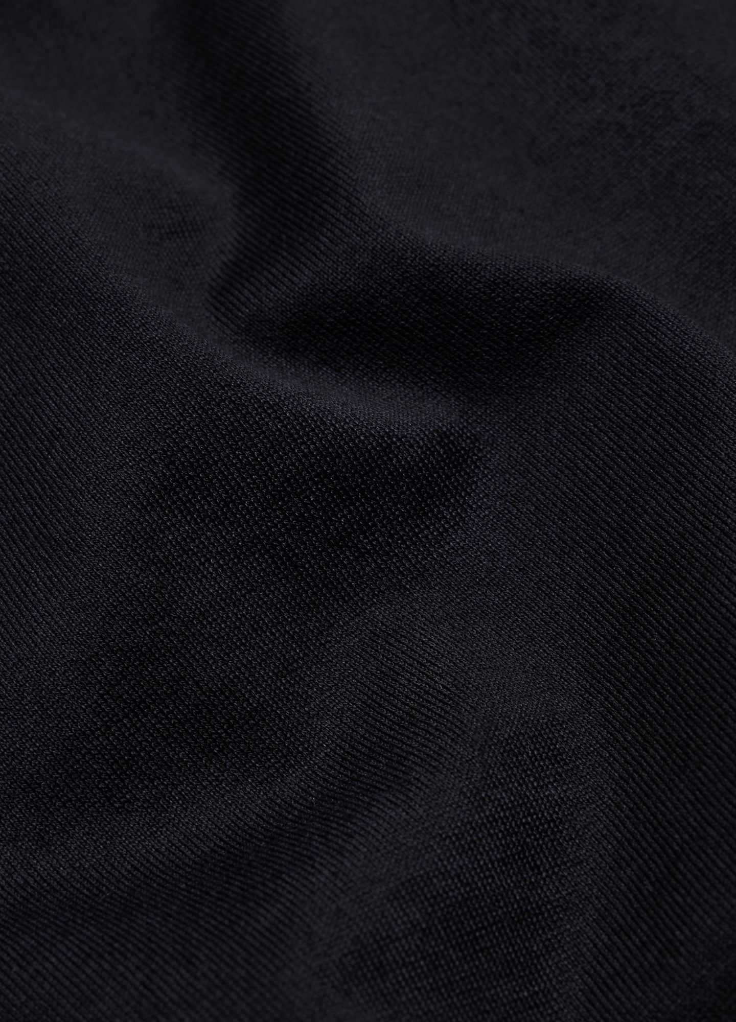 Mercerised Crew Neck T-Shirt Black