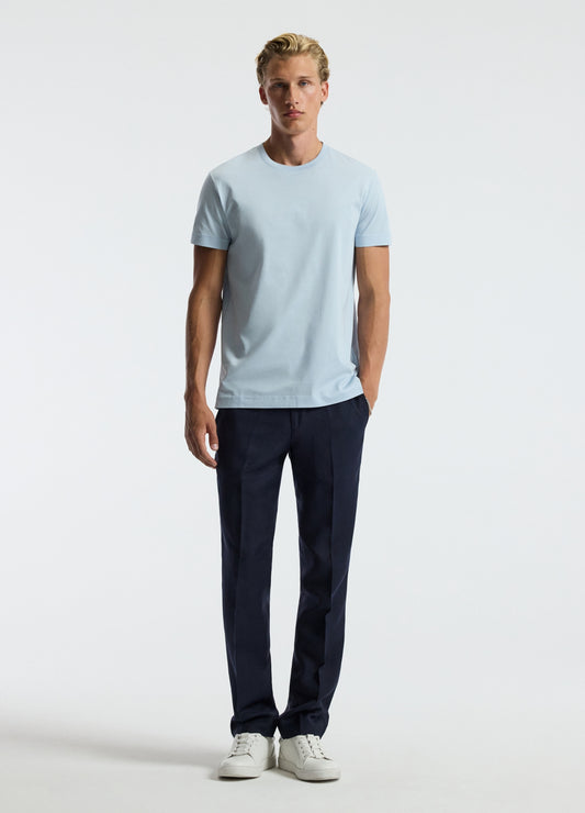 Mercerised Crew T-shirt Pale Blue