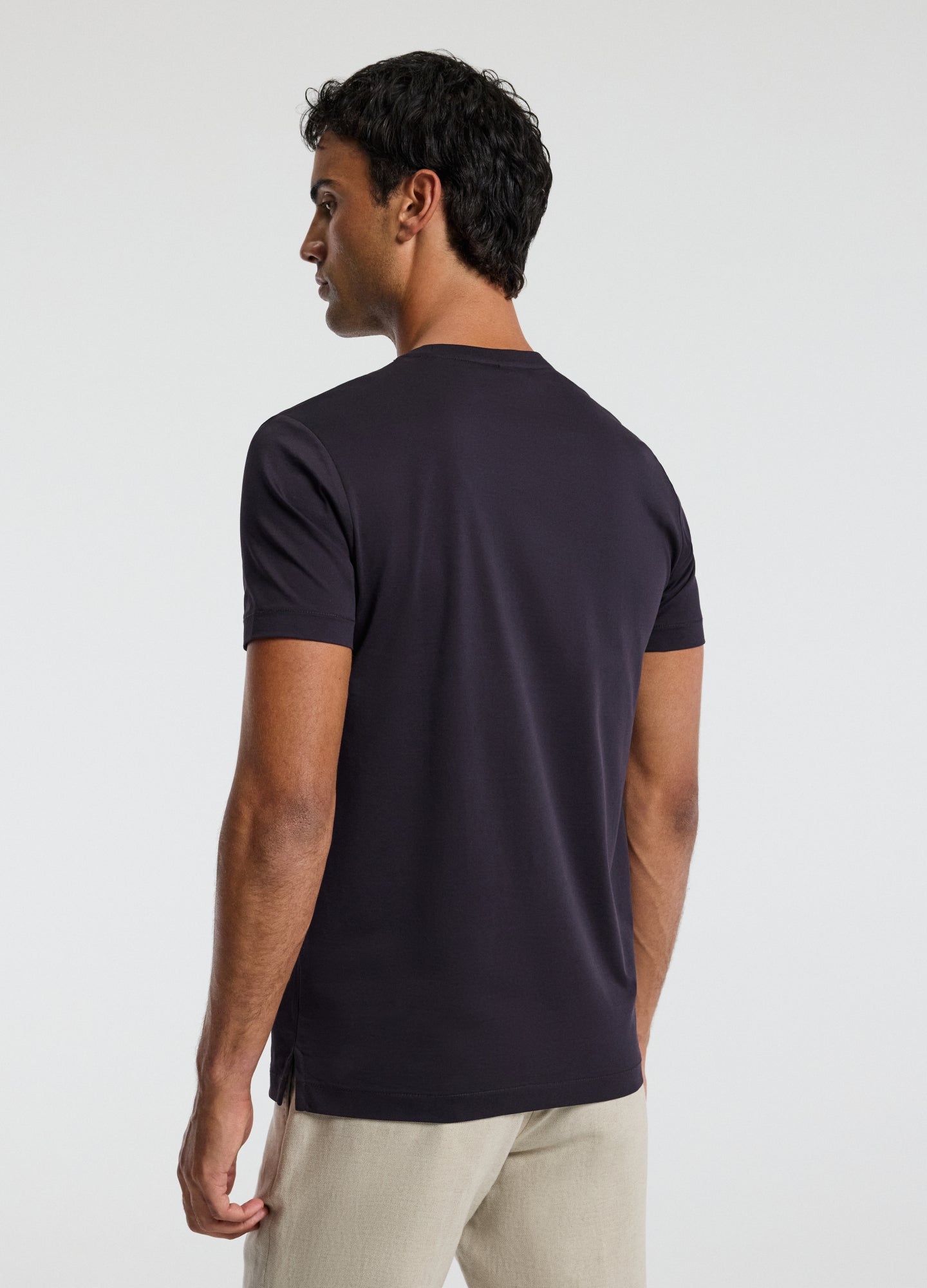 Mercerised Crew T-shirt Currant