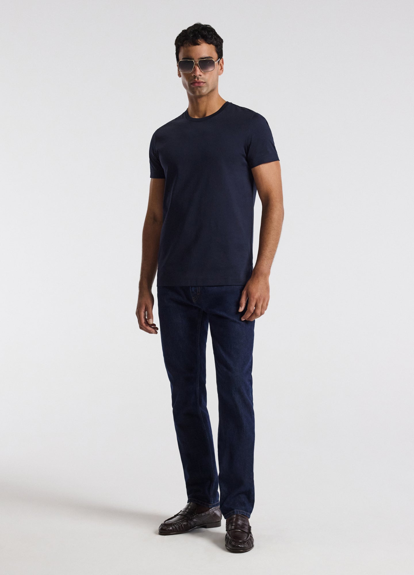 Mercerised Crew Neck T-Shirt Ink