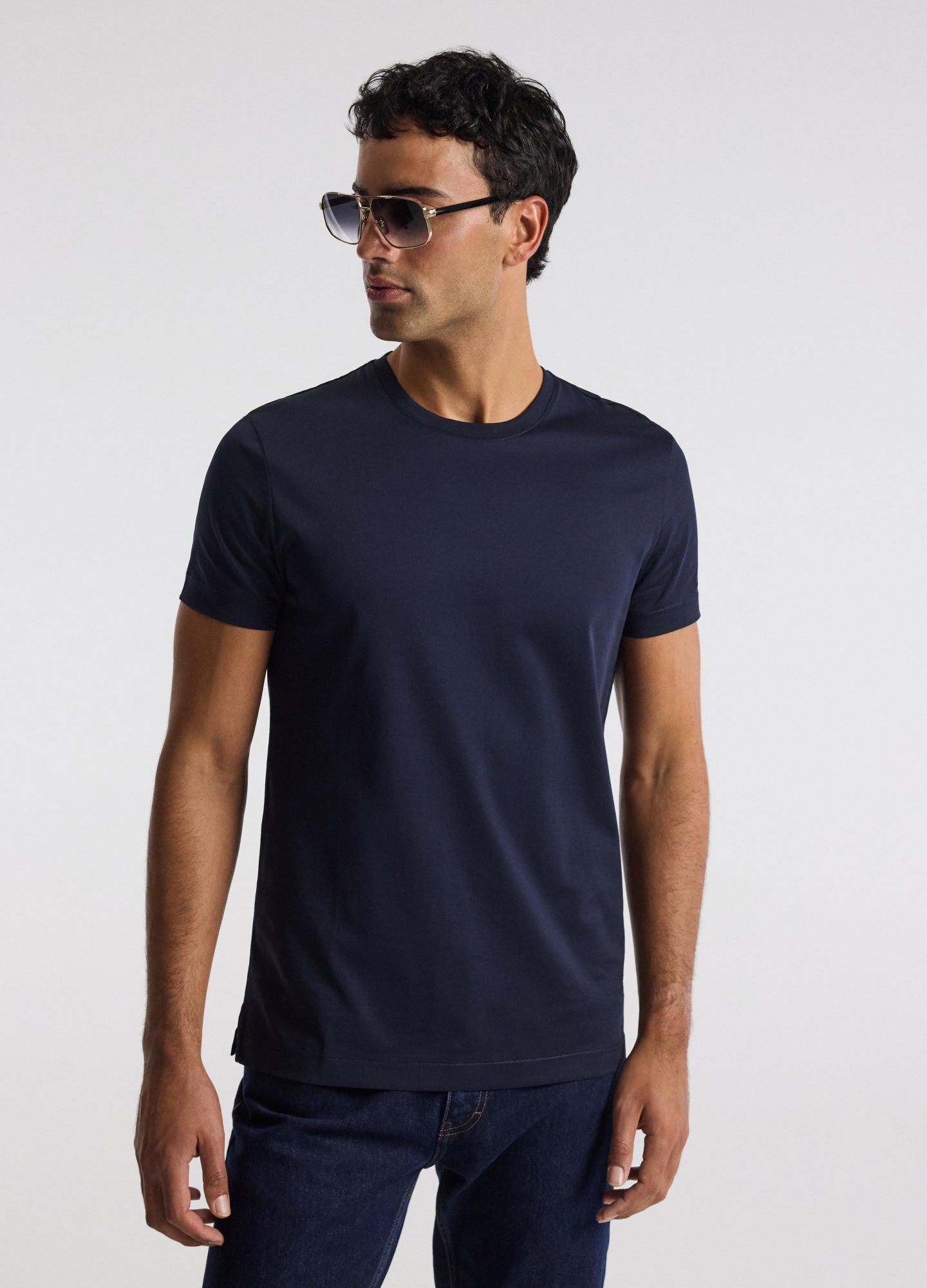 Mercerised Crew Neck T-Shirt Ink