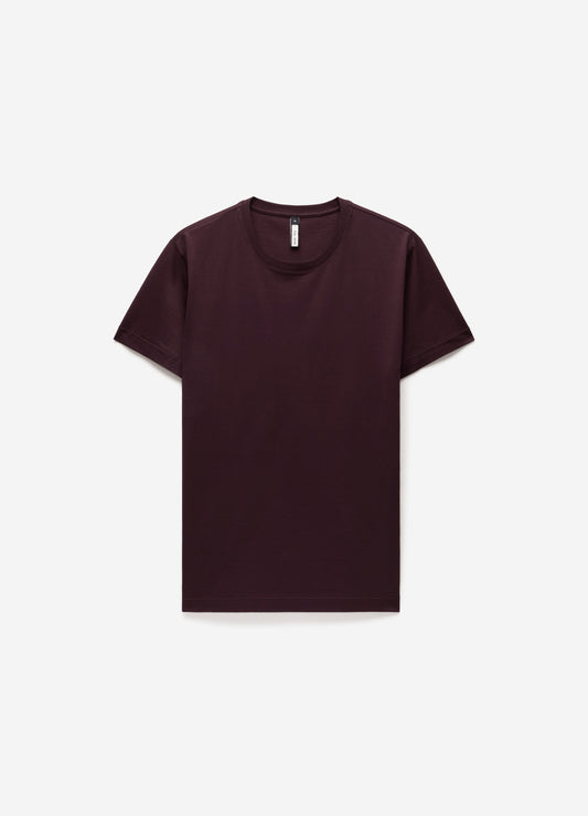 Mercerised Crew T-shirt Cherry Red