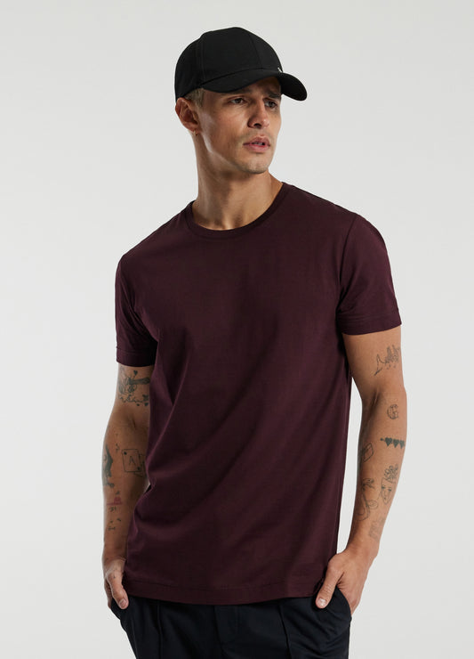 Mercerised Crew Neck T-shirt Cherry Red