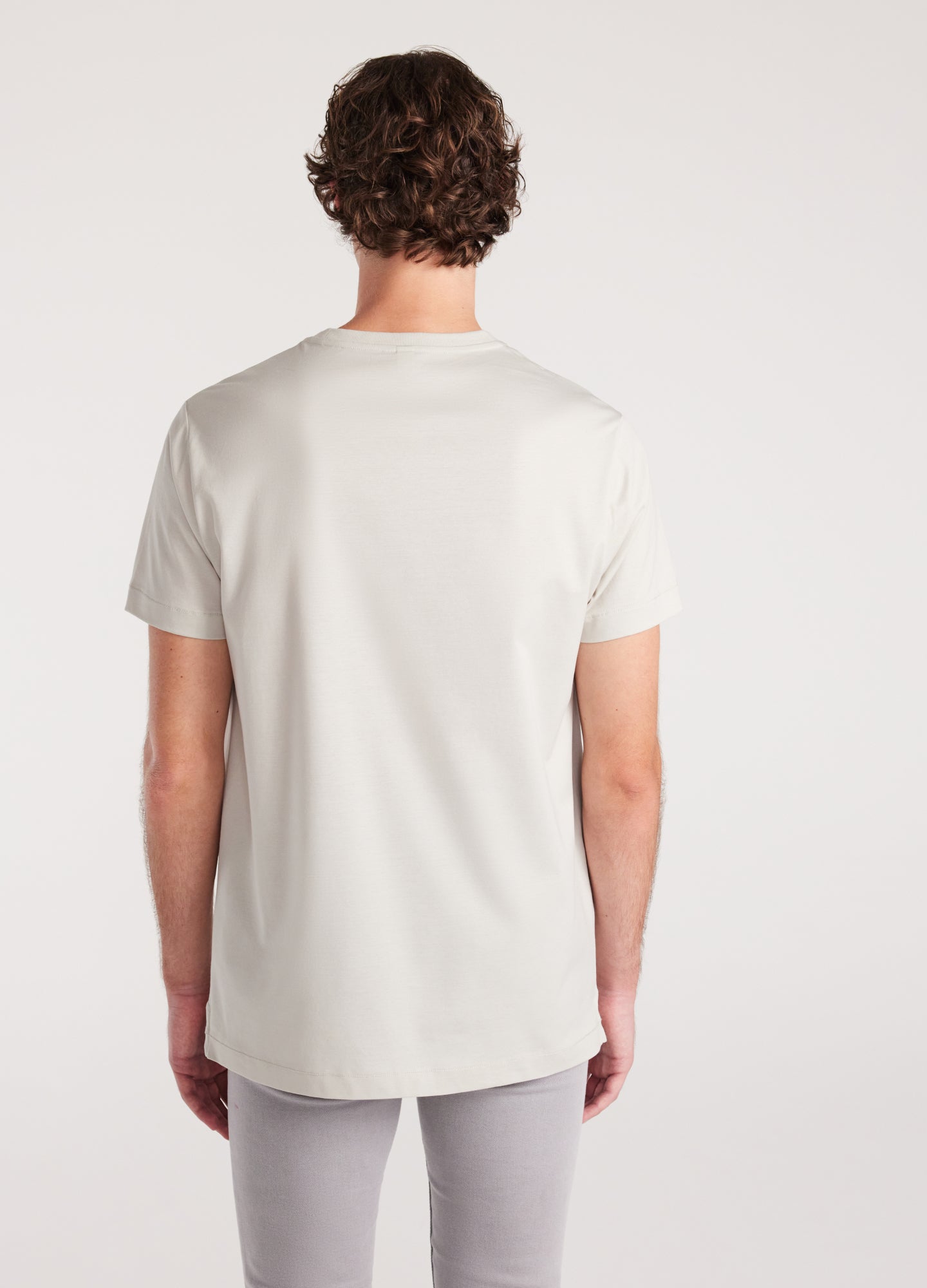 Mercerised Crew T-shirt Salt