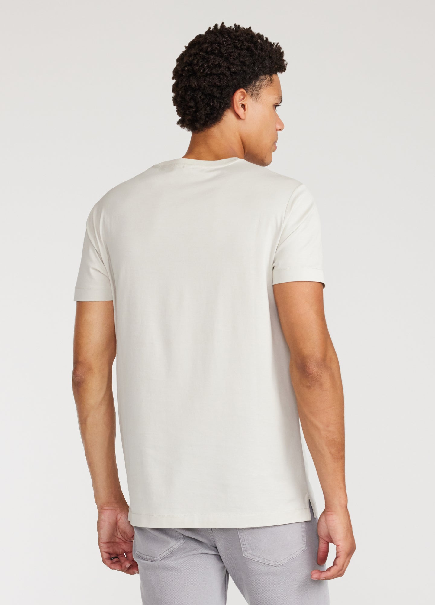 Mercerised Crew T-shirt Salt