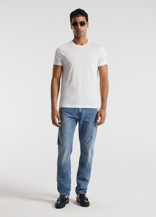 Mercerised Crew Neck T-Shirt White
