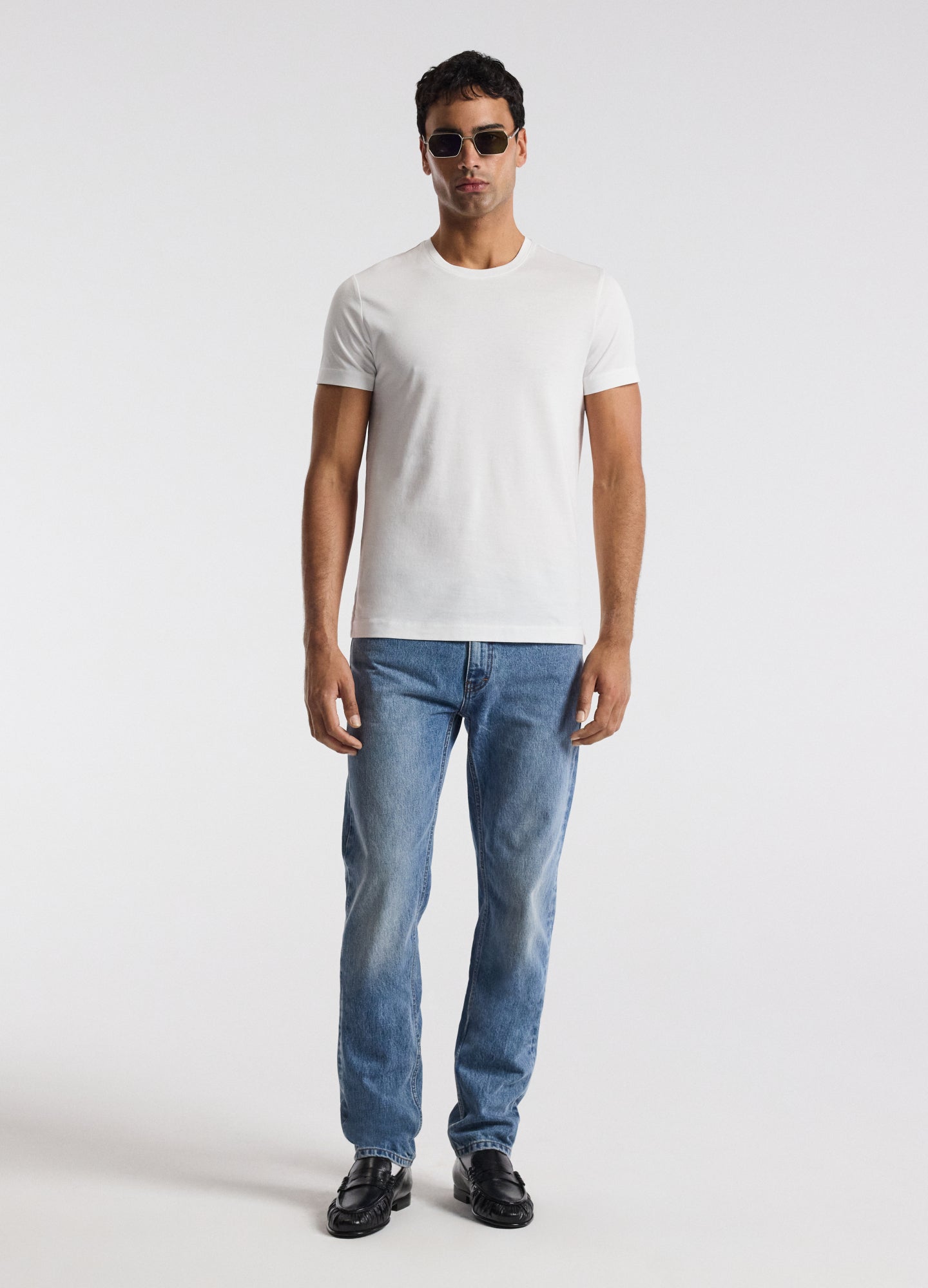 Mercerised Crew Neck T-Shirt White