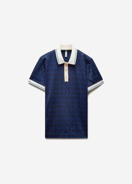 Monogram Jacquard Polo Blue