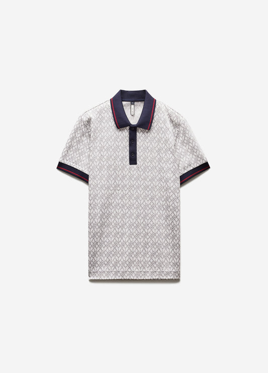 Monogram Jacquard Polo Silver