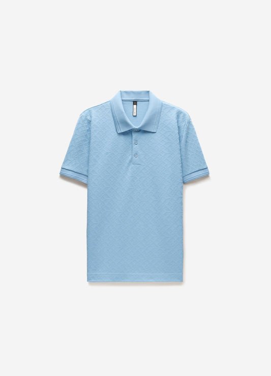 Solid Monogram Polo Pale Blue
