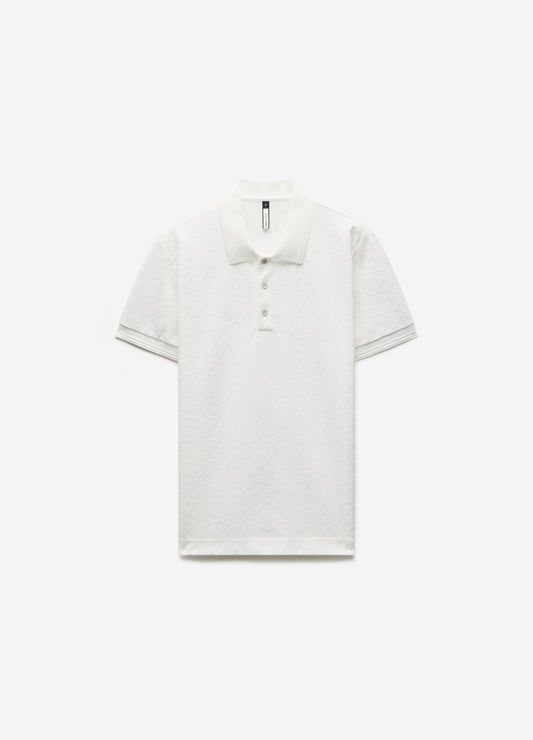Solid Monogram Polo White