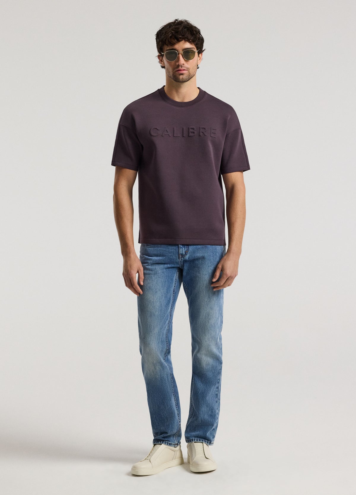 Relaxed Fit Logo Sweat T-shirt Plum