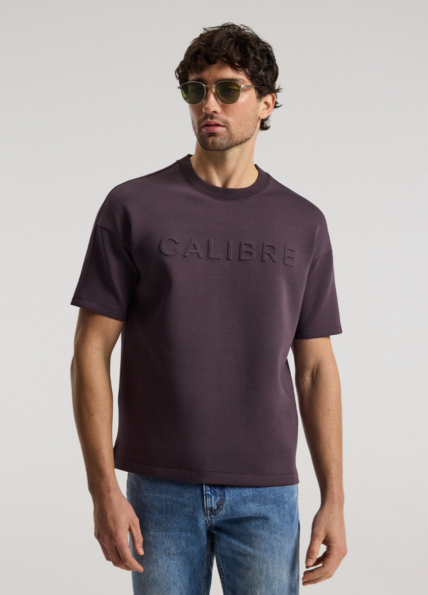Relaxed Fit Logo Sweat T-shirt Plum