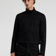 Ribbed Roll Neck Top Black