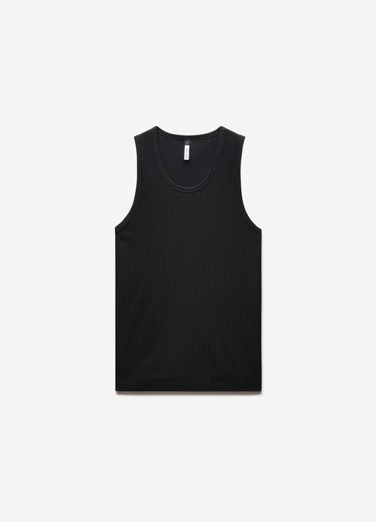 Ribbed Cotton Tank Black