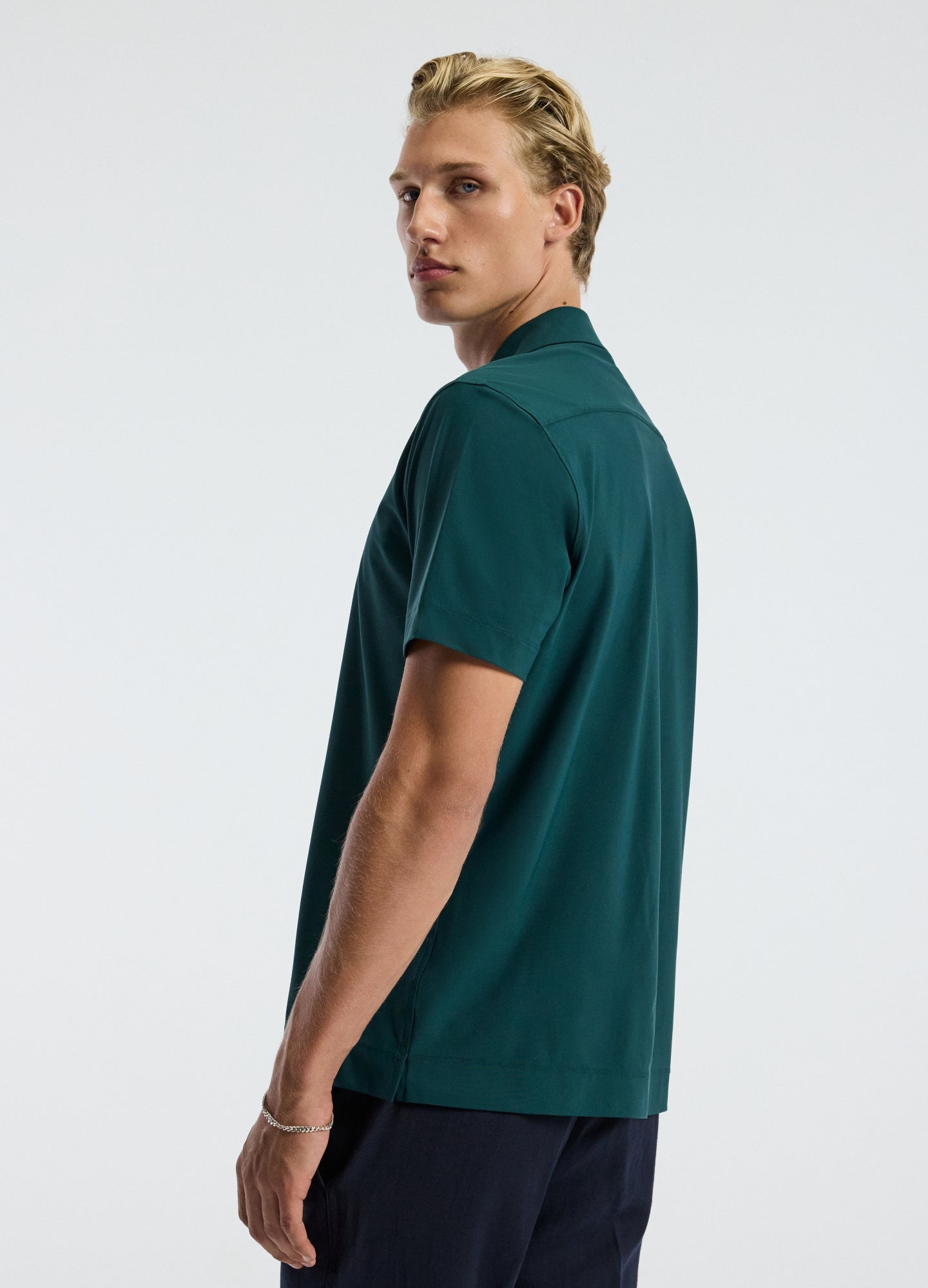 Performance Cuban Collar Shirt Jade