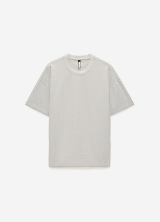 Loose Fit Crepe T-shirt Light Grey