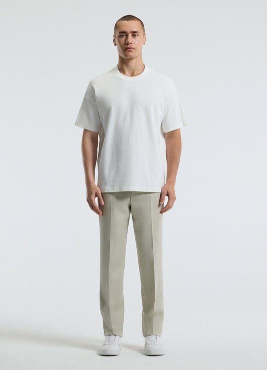 Loose Fit Crepe T-shirt White