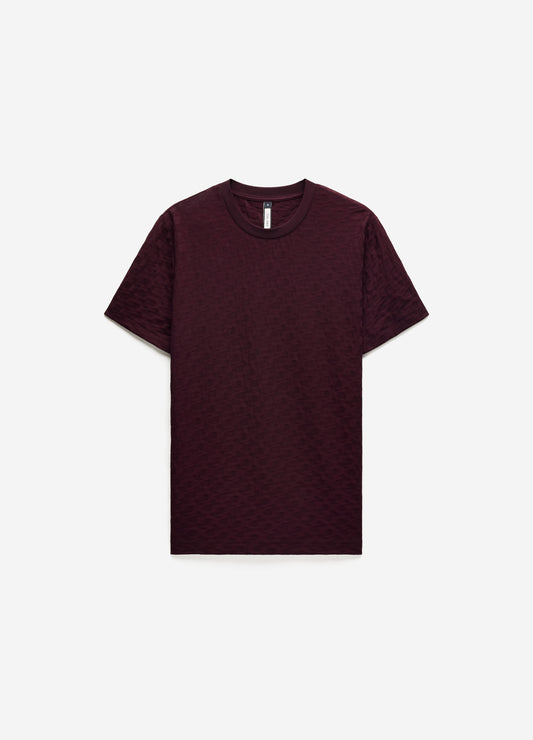 Monogram Jacquard T-shirt Oxblood