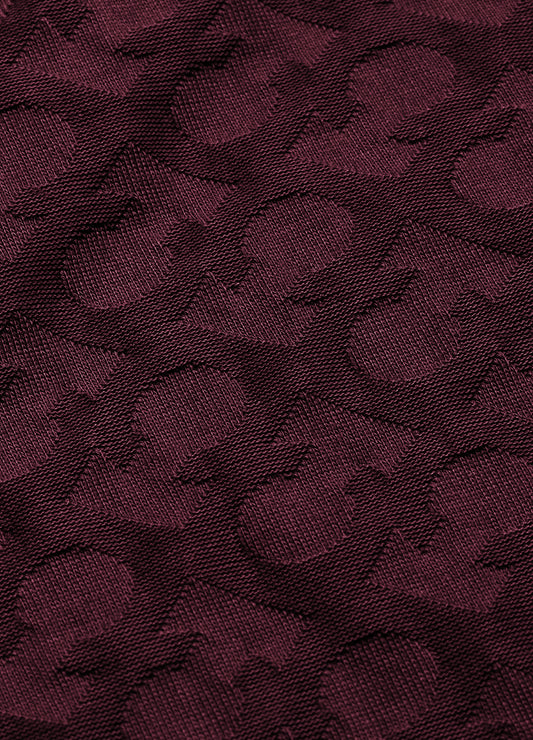 Monogram Jacquard T-shirt Oxblood