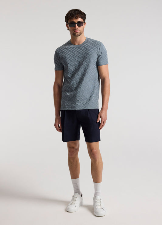 Monogram Jacquard T-shirt Seafoam